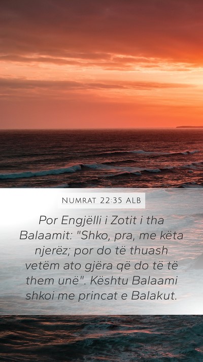Numrat 22:35 ALB Bible Verse Image