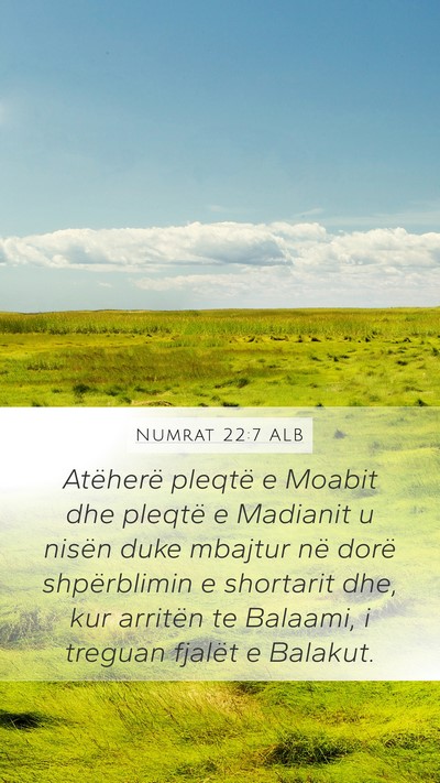 Numrat 22:7 ALB Bible Verse Image