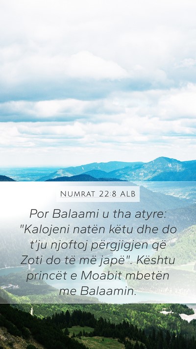 Numrat 22:8 ALB Bible Verse Image