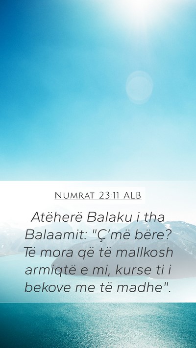 Numrat 23:11 ALB Mobile Phone Wallpaper - Atëherë Balaku i tha Balaamit: 