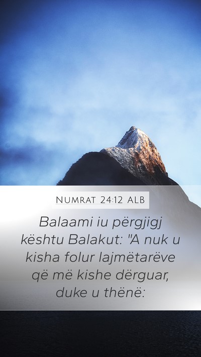 Numrat 24:12 ALB Bible Verse Image