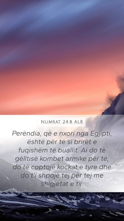 Numrat 24:8 ALB Bible Verse Image