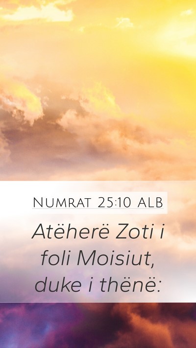 Numrat 25:10 ALB Mobile Phone Wallpaper - Atëherë Zoti i foli Moisiut, duke i - Mobile Bible Verse Wallpaper
