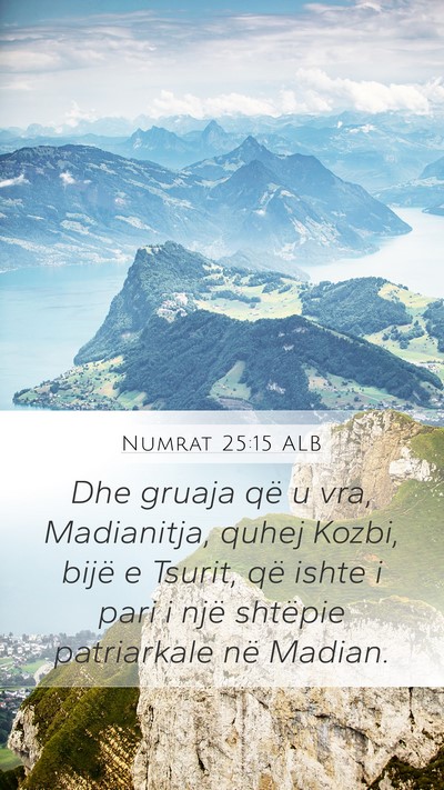 Numrat 25:15 ALB Bible Verse Image