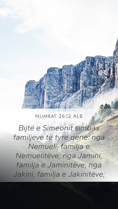Numrat 26:12 ALB Bible Verse Image