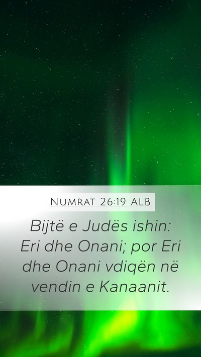 Numrat 26:19 ALB Bible Verse Image