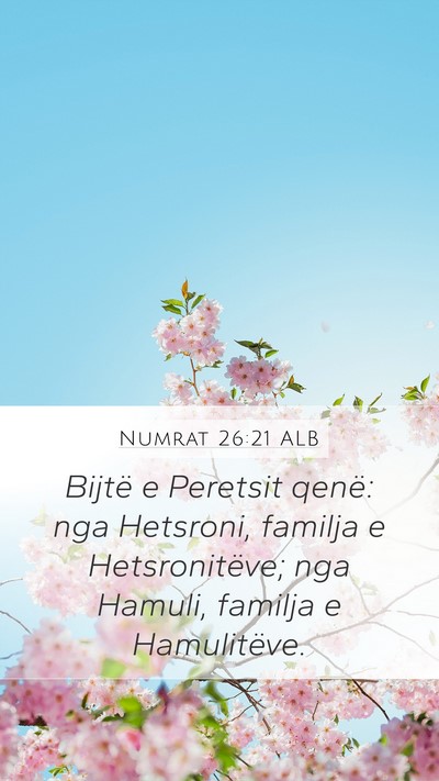 Numrat 26:21 ALB Bible Verse Image