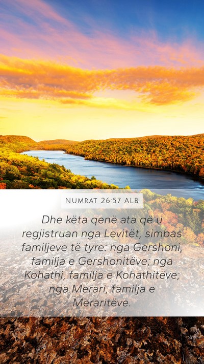 Numrat 26:57 ALB Bible Verse Image