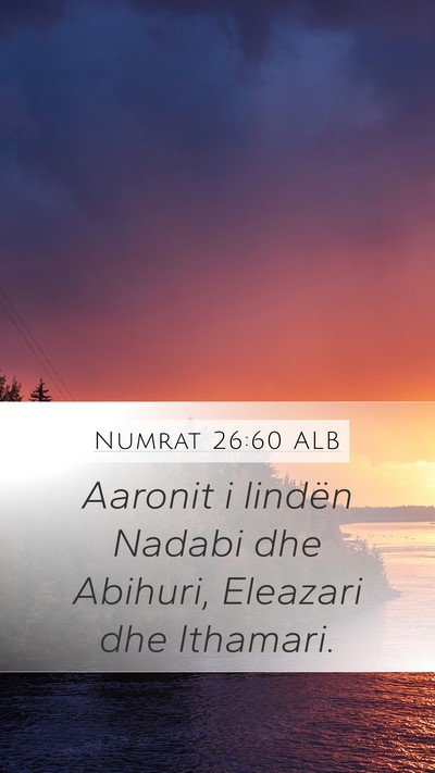 Numrat 26:60 ALB Bible Verse Image