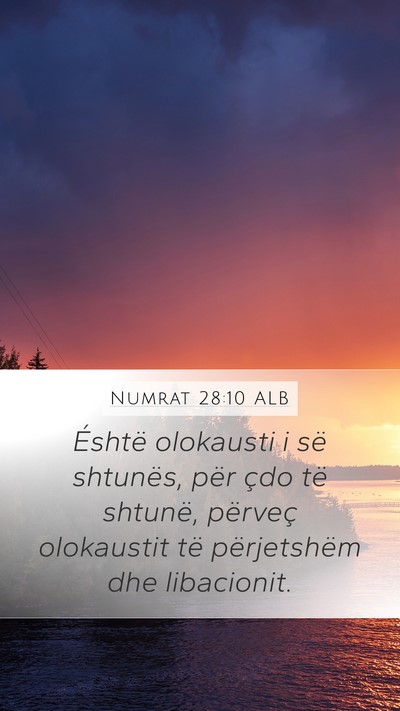 Numrat 28:10 ALB Bible Verse Image
