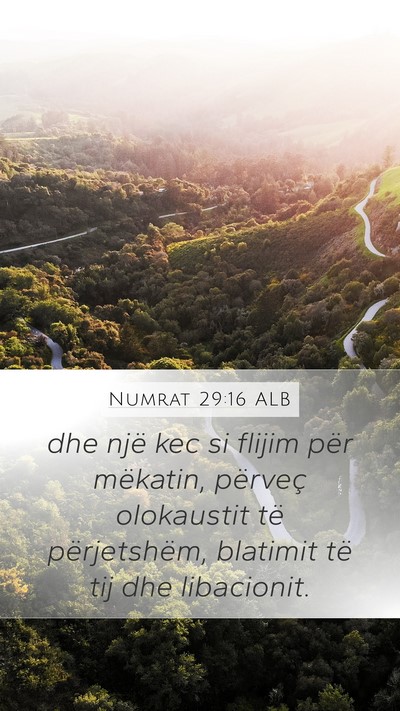 Numrat 29:16 ALB Bible Verse Image