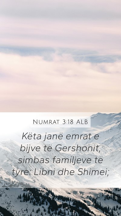 Numrat 3:18 ALB Bible Verse Image