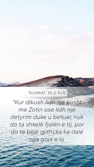 Numrat 30:2 ALB Bible Verse Image