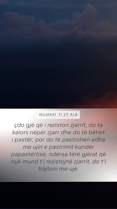 Numrat 31:23 ALB Bible Verse Image