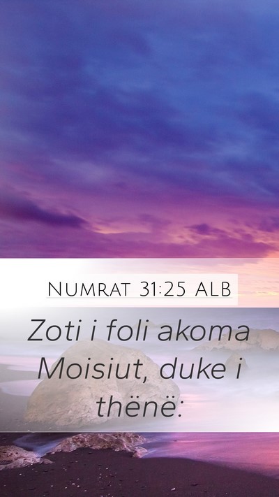 Numrat 31:25 ALB Mobile Phone Wallpaper - Zoti i foli akoma Moisiut, duke i - Mobile Bible Verse Wallpaper