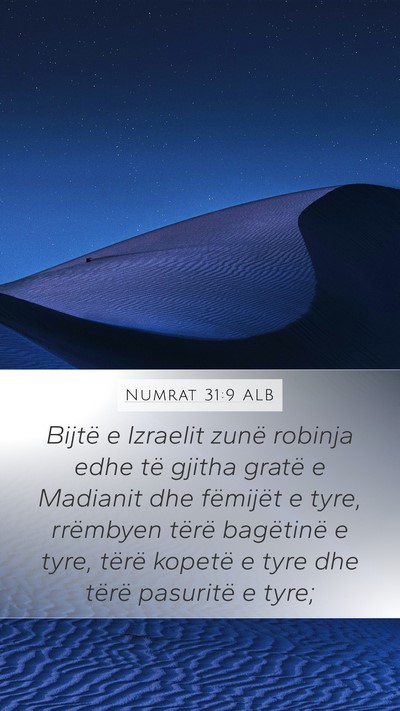 Numrat 31:9 ALB Bible Verse Image