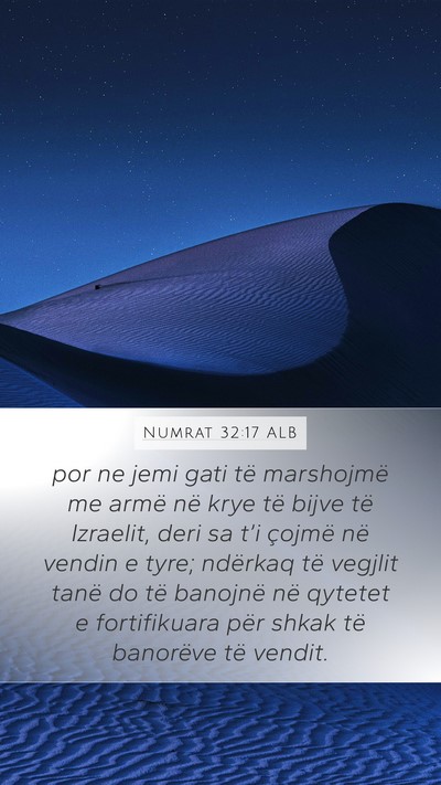 Numrat 32:17 ALB Bible Verse Image