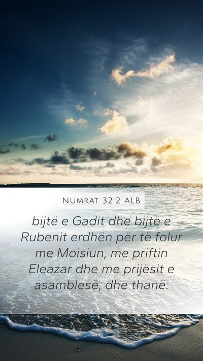 Numrat 32:2 ALB Bible Verse Image