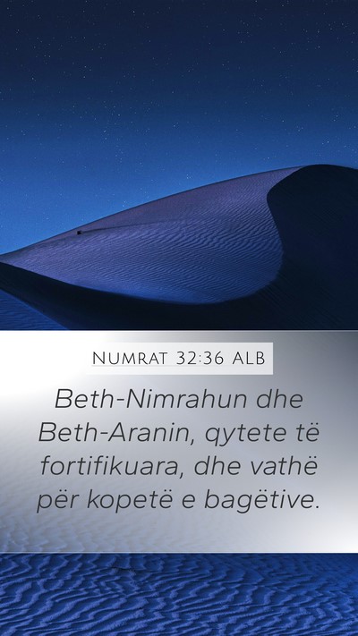 Numrat 32:36 ALB Bible Verse Image