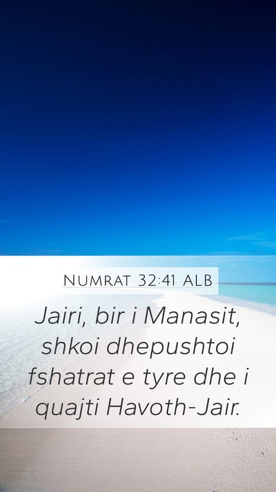 Numrat 32:41 ALB Bible Verse Image