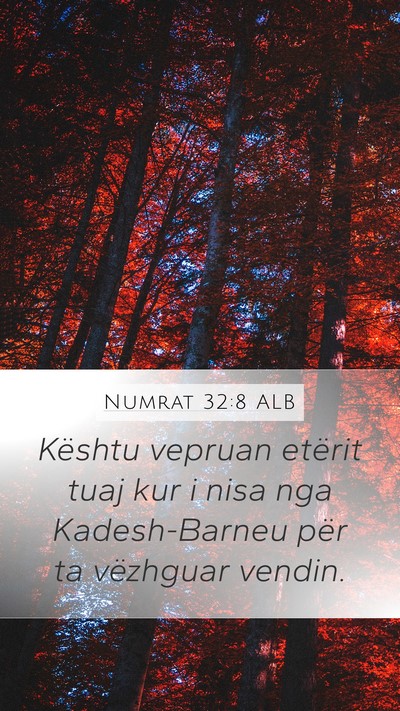 Numrat 32:8 ALB Bible Verse Image