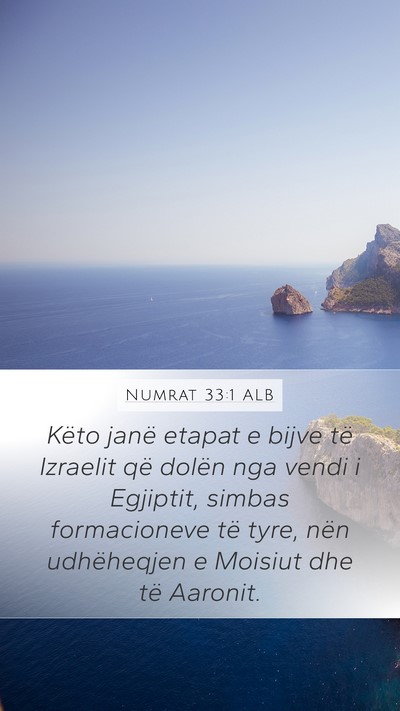 Numrat 33:1 ALB Mobile Phone Wallpaper - Këto janë etapat e bijve të Izraelit që - Mobile Bible Verse Wallpaper