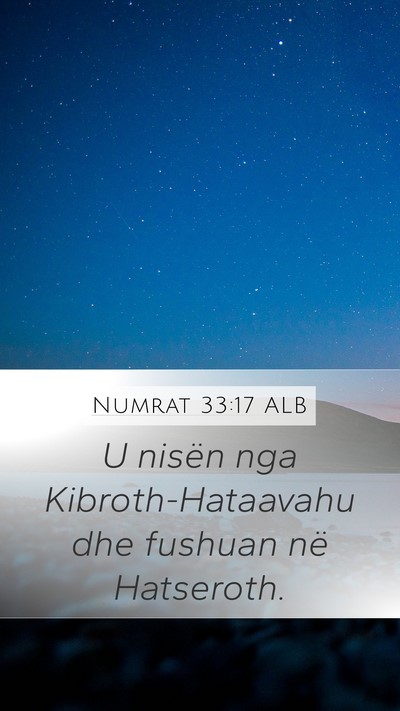 Numrat 33:17 ALB Bible Verse Image
