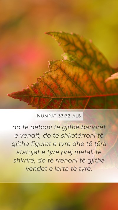 Numrat 33:52 ALB Bible Verse Image
