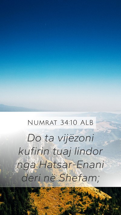 Numrat 34:10 ALB Bible Verse Image
