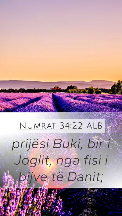 Numrat 34:22 ALB Bible Verse Image