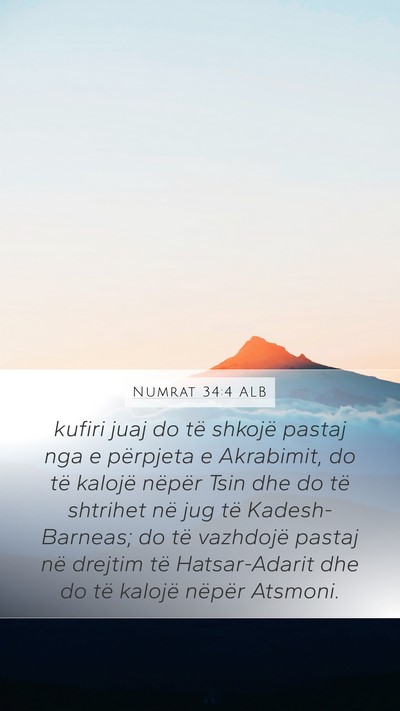 Numrat 34:4 ALB Bible Verse Image