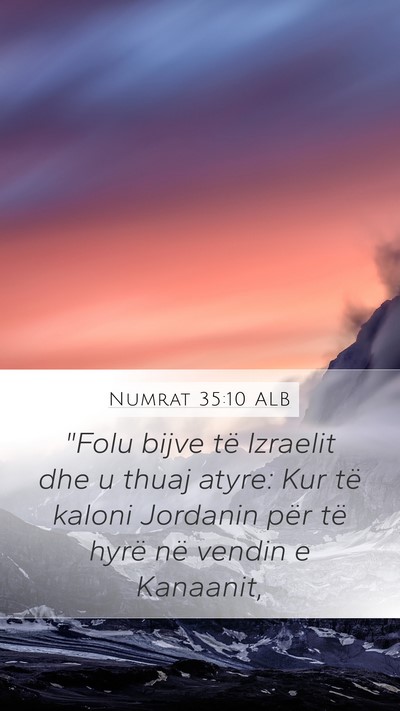 Numrat 35:10 ALB Mobile Phone Wallpaper - 