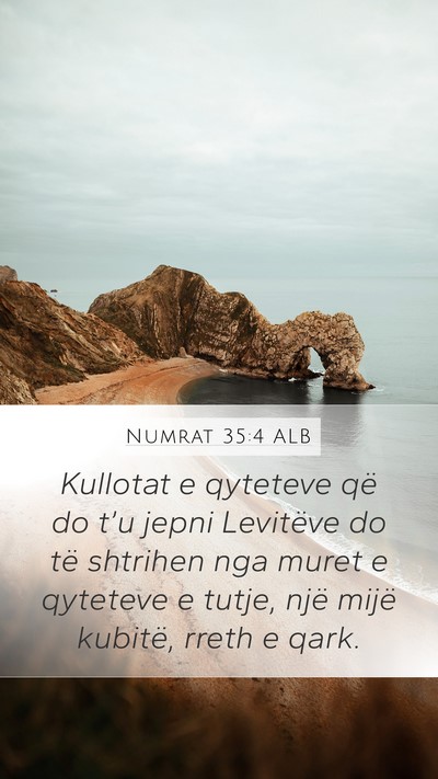 Numrat 35:4 ALB Mobile Phone Wallpaper - Kullotat e qyteteve që do t’u jepni Levitëve - Mobile Bible Verse Wallpaper