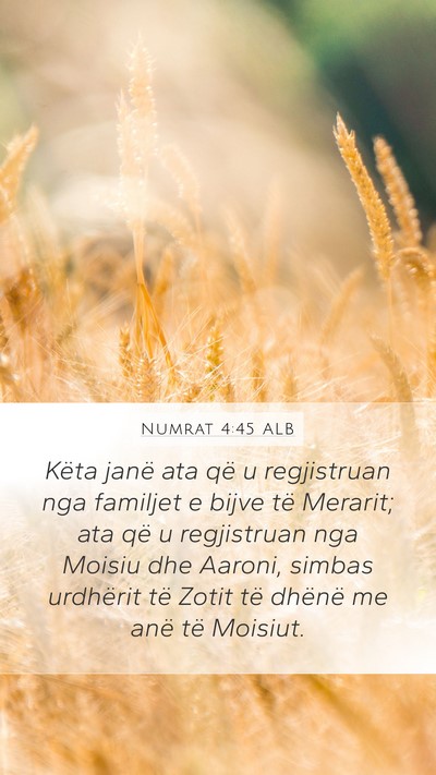 Numrat 4:45 ALB Bible Verse Image