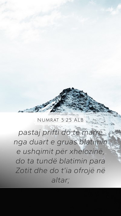Numrat 5:25 ALB Bible Verse Image