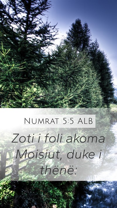 Numrat 5:5 ALB Mobile Phone Wallpaper - Zoti i foli akoma Moisiut, duke i - Mobile Bible Verse Wallpaper