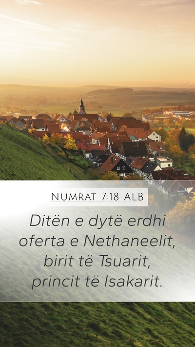 Numrat 7:18 ALB Bible Verse Image