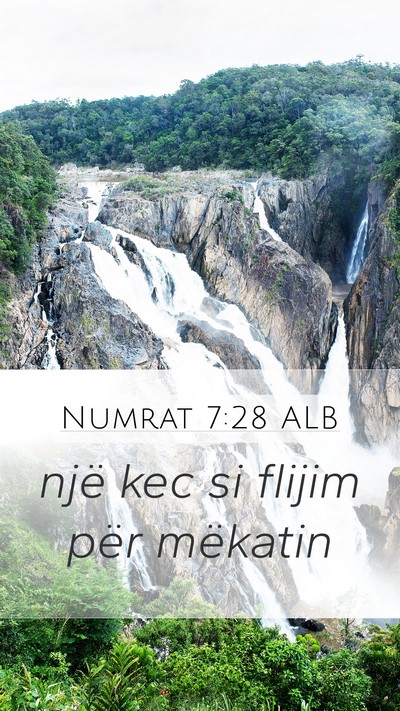 Numrat 7:28 ALB Mobile Phone Wallpaper - një kec si flijim për - Mobile Bible Verse Wallpaper