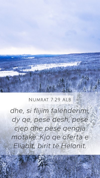 Numrat 7:29 ALB Bible Verse Image