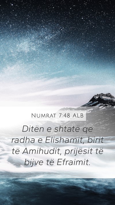 Numrat 7:48 ALB Bible Verse Image