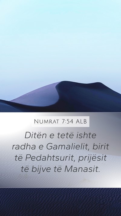 Numrat 7:54 ALB Bible Verse Image