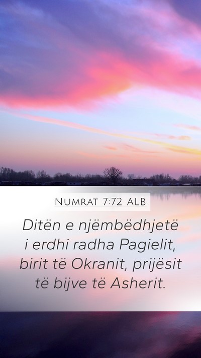 Numrat 7:72 ALB Bible Verse Image