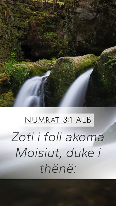 Numrat 8:1 ALB Bible Verse Image