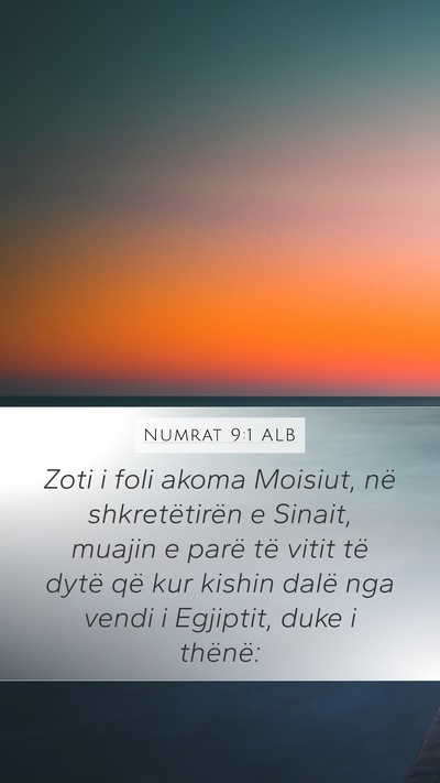 Numrat 9:1 ALB Bible Verse Image