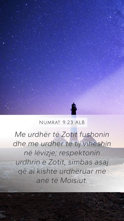 Numrat 9:23 ALB Bible Verse Image