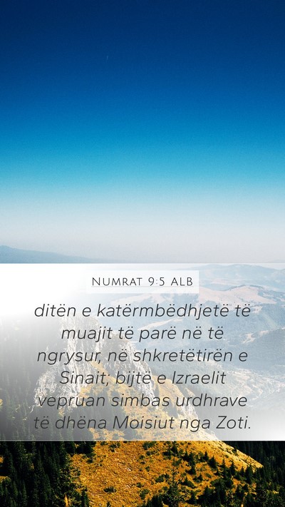 Numrat 9:5 ALB Bible Verse Image