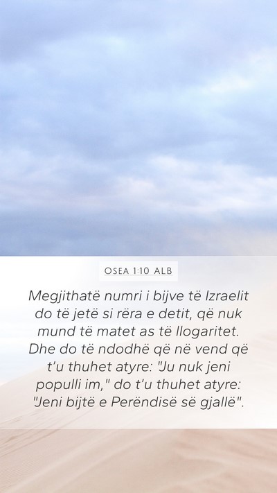 Osea 1:10 ALB Bible Verse Image