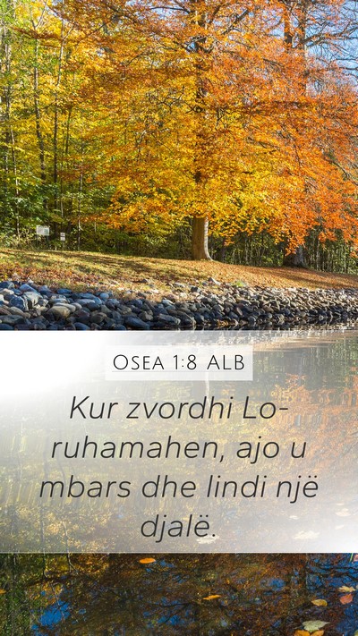 Osea 1:8 ALB Bible Verse Image