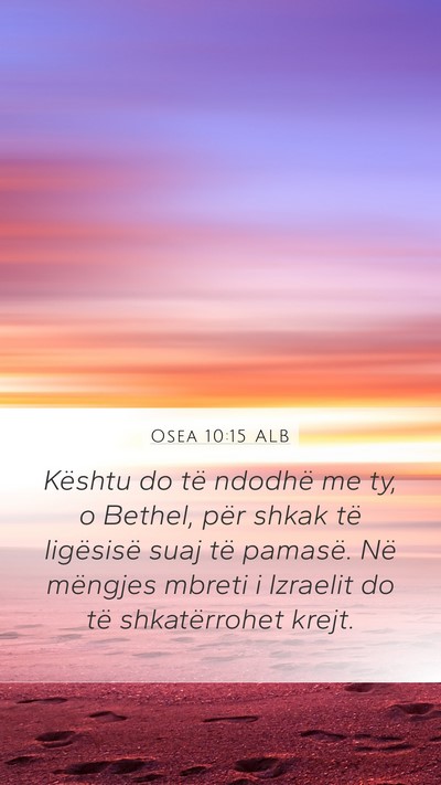 Osea 10:15 ALB Bible Verse Image