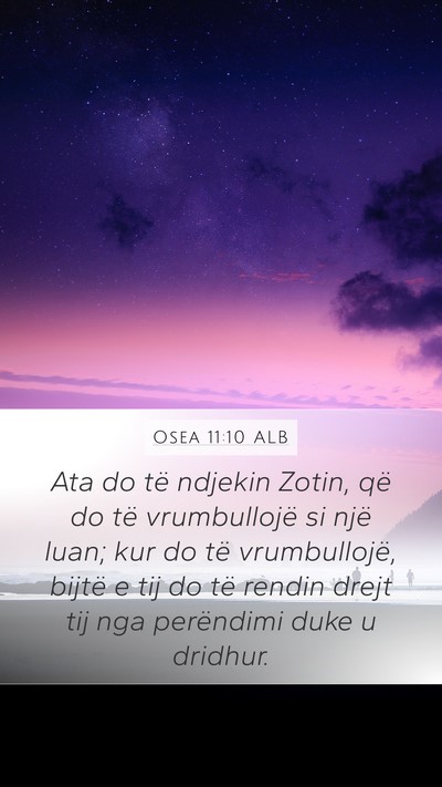 Osea 11:10 ALB Bible Verse Image